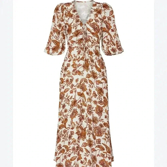 NICHOLAS Dresses & Skirts - Floral Printed Midi NICHOLAS Danielle Dress Size 6